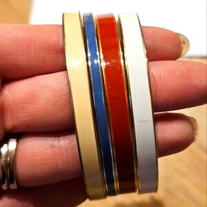 Monet vintage bangles in red navy and white (4)